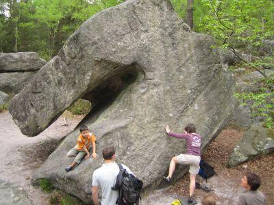 Back bouldering in Bleau